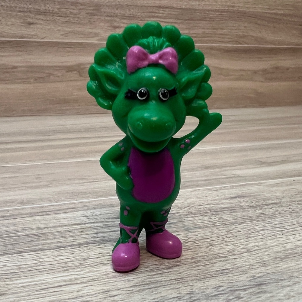 1993 Barney The Dinosaur Baby Bop Green Vintage PVC Figure Cake Topper
